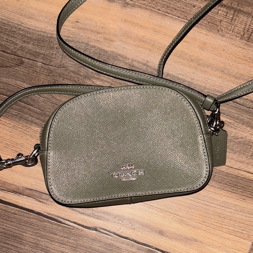 Coach Green Leather Crossbody Bag